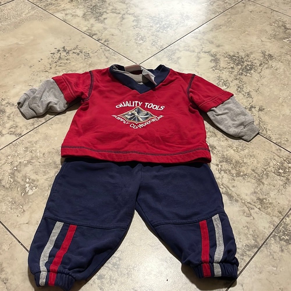 Baby boy tool shirt and matching pants